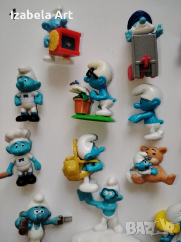 45бр фигури Kinder СМЪРФОВЕ/стари Киндер играчки от шоколадови яйца, снимка 2 - Колекции - 52021996