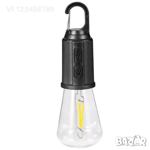 Акумулаторна LED къмпинг лампа с кука