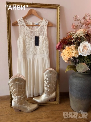 Дамски златни ботуши- вашето бужу за сезона, снимка 3 - Дамски ботуши - 54084852