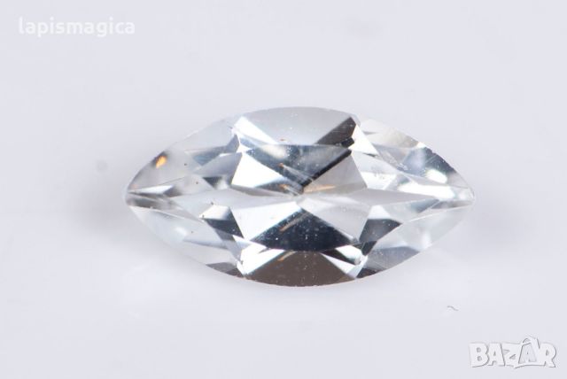 Бял топаз 0.61ct 8x4mm маркиз шлифовка #1, снимка 1 - Други - 46313489