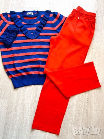 Baum und Pferdgarten кокетна блуза и прекрасен оранжев панталон с ръб Amelie&Amelie , снимка 2 - Панталони - 45471969
