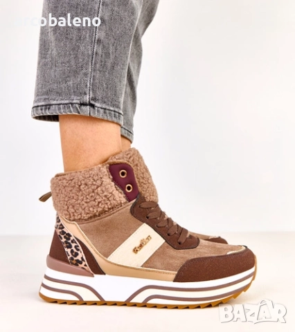 Дамски високи маратонки с подплата от Mirasen, 4цвята , снимка 4 - Маратонки - 52024364