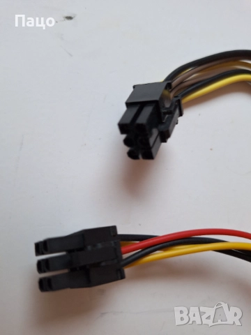 6 pin VGA PCI-E захранващ кабел  за видеокарта 5 БРОЯ, снимка 7 - Кабели и адаптери - 52897667
