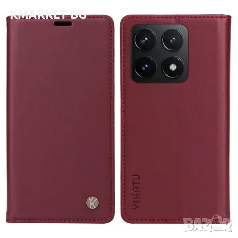 Xiaomi 14T YIKATU YK-001Wallet Кожен Калъф и Протектор, снимка 2 - Калъфи, кейсове - 47790896