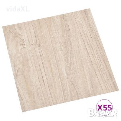 vidaXL Самозалепващи подови дъски, 55 бр, PVC, 5,11 м(SKU:324660