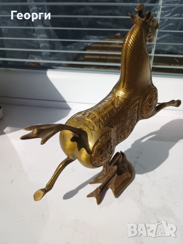 Бронзов кон-94, снимка 2 - Антикварни и старинни предмети - 53768275