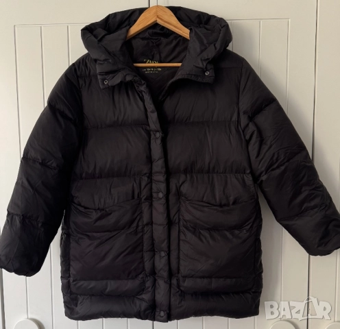 ZARA топло зимно яке с естествен пух за момиче, 13-14 г.