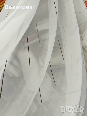 модел за тънко перде с деликатни чертички, снимка 5 - Пердета и завеси - 50561227