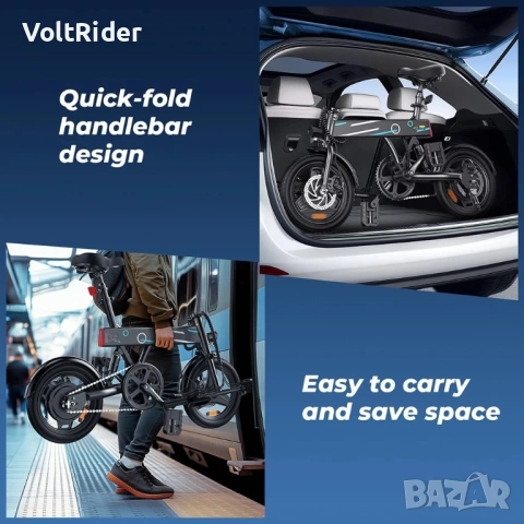 Eлектрическо колело iScooter EB1 500W 36V 7.8Ah, снимка 9 - Велосипеди - 53008528