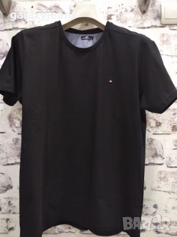 Redway- черна тениска, големи размери, изчистена, 100% мек памук