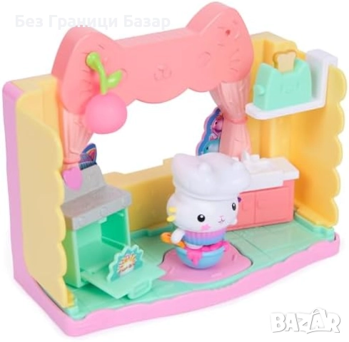 Нова Gabby's Dollhouse Кухня Кейки + Фигурка и Аксесоари за Деца играчка, снимка 3 - Кукли - 51493697