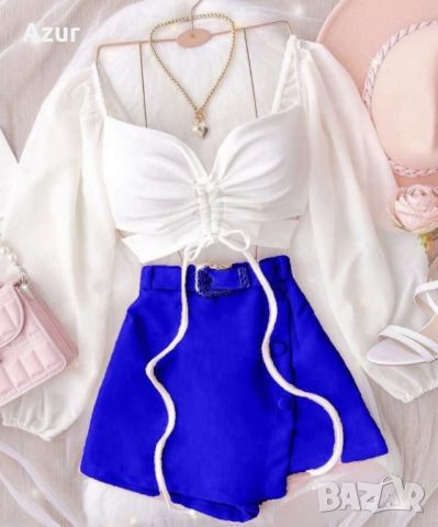 дамски комплект блуза и пола панталон , снимка 1 - Комплекти - 46244819