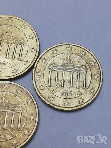 50 евро-цента Германия-2002 г. A,D,F,G,J, снимка 6 - Нумизматика и бонистика - 50435781