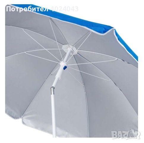 Плажен чадър с метална основа, снимка 4 - Други стоки за дома - 46442753