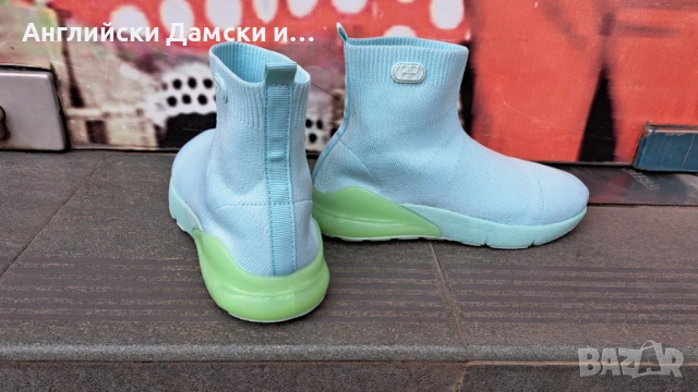 Английски дамски кецове тип чорап-RIVER ISLAND, снимка 13 - Кецове - 40269328