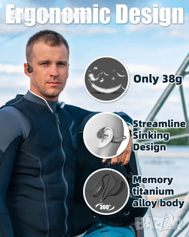 Безжични Bluetooth слушалки Tayogo Bone Conduction, снимка 6 - Bluetooth слушалки - 53082399