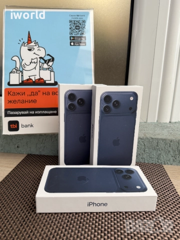 НЕразпечатан, НОВ! iphone 17Pro MAX лизинг от 100лв/м blue син гаранц., снимка 4 - Apple iPhone - 52538383