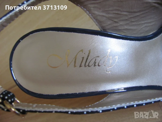 Дамски обувки с ток Milady , номер 39, ток 7см., снимка 3 - Дамски обувки на ток - 51127835