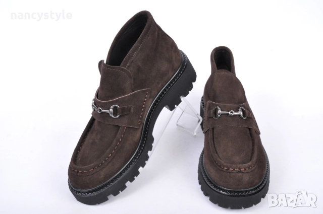 НОВО! Дамски мокасини - Велур - Два цвята, снимка 3 - Дамски боти - 52660005