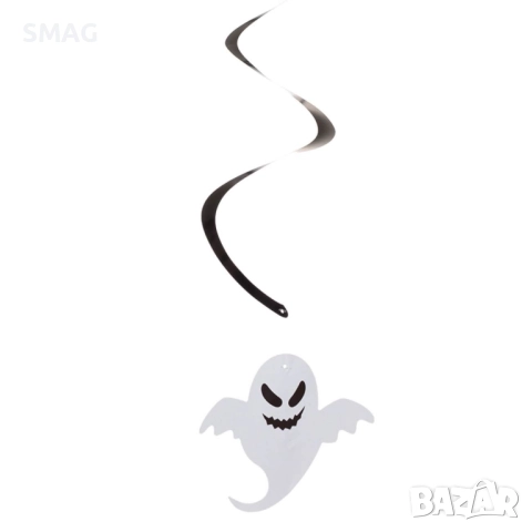 Halloween / Хелоуин хартиени висулки – спирали 80см, 4 бр._1217346, снимка 4 - Декорация за дома - 52020949