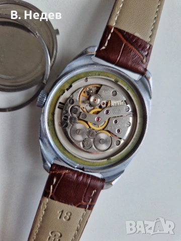 SLAVA, cal. 2428, ръчно нав-е, made in USSR, каса – 37мм, снимка 8 - Мъжки - 34171588