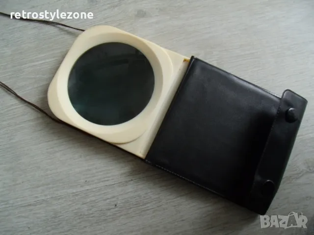 № 8001 стара лупа   - с калъфче  - размер 11,5 / 11,5 см , диаметър 8,5 см , снимка 2 - Други ценни предмети - 49996184