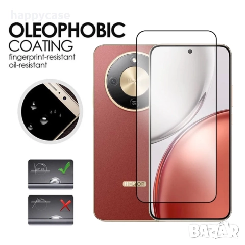 Honor Magic 8 Lite / 5D ЦЯЛО ЛЕПИЛО Стъклен протектор за цял екран, снимка 6 - Фолия, протектори - 52505483