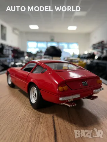 Рядък модел метална колекционерска количка FERRARI DAYTONA 1969 1:18, снимка 3 - Колекции - 48383048