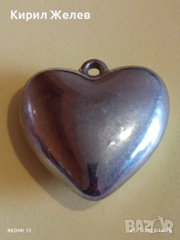 РОМАНТИЧНА ВИСУЛКА СЪРЦЕ 💓 в СРЕБРИСТ ЦВЯТ 17991, снимка 5 - Колиета, медальони, синджири - 52502560
