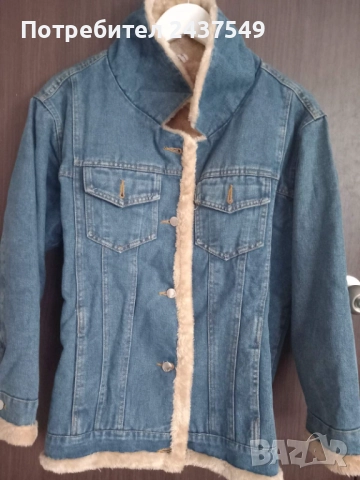 дамско зимно дънково яке, снимка 3 - Якета - 52649813