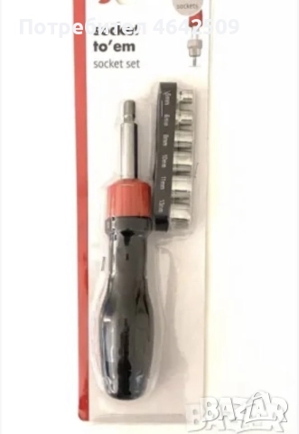 Прецизна Отвертка Socket 6 Накрайника Ергономична Дръжка, снимка 2 - Отвертки - 52420700