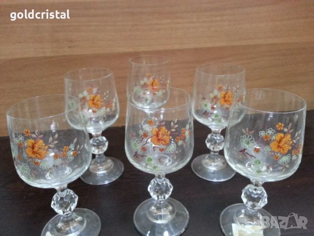 Стари кристални чаши, снимка 4 - Антикварни и старинни предмети - 46024273