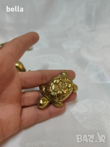 Масивни малки бронзови фигури ,елен,костенурка и охлюв., снимка 7 - Антикварни и старинни предмети - 53836070