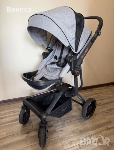 Детска количка Cangaroo Ellada 3в1 сив, снимка 4 - Детски колички - 52597730