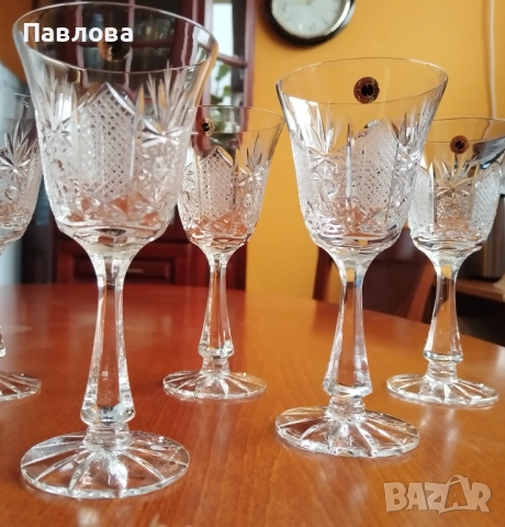 Кристални чаши за вино серия,, Зорница Лукс", снимка 2 - Чаши - 52323752