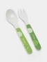Детски комплект за хранене Bamboo Fibre kids set Frog 5 броя прибори за хранене Жаба, снимка 6