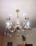 Стилен кристален полюлей с 5 свещи, снимка 1