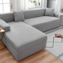 Еластичен калъф за диван "Комфорт", светло сиво, снимка 2