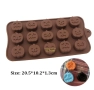 6112 Силиконова форма за бонбони и шоколад Хелоуин тикви, 15 гнезда, снимка 1