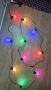 Гирлянд от крушки с цветни светлини. 5 метра дълга верига от цветни LED крушки; Ярка и цветна светли, снимка 1 - Декорация за дома - 45570556