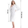 Дамски хотелски халат, класически, удобен, топъл, с връзки, мек, бял, снимка 3