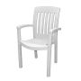 Градински PVC стол Hanedan цвят бял, снимка 1 - Градински мебели, декорация  - 45352500