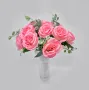 Изкуствени букети с рози и евкалиптови листа – Елегантна украса с дълготраен ефект, снимка 6