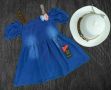 Детска дънкова рокля със слънчева шапка ☀️, снимка 1 - Детски рокли и поли - 45356950