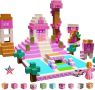 Магнитни блокове -розова страна на чудесата с блокове принцеса 112 бр., снимка 1 - Образователни игри - 45553204