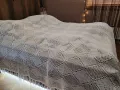ръчно плетена покривка за голяма спалня , бяла, снимка 11