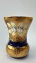 Кристална ваза Bohemia с позлата, снимка 3