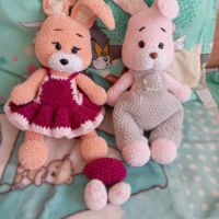 Ръчно изплетени детски играчки - Великденски заек , снимка 1 - Играчки за стая - 45157037
