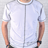 Мъжка тениска-бяла(код:BL-9255), снимка 1 - Тениски - 45005339