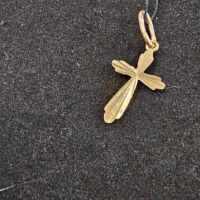 Златна висулка кръст 0,62гр., снимка 3 - Колиета, медальони, синджири - 45821792